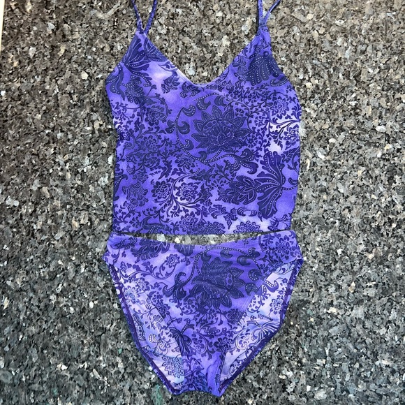 Anne Klein New York Swim Suit Set (Bikini Bottoms and Tankini) - Gorgeous Purple - Picture 1 of 9